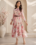 Blush Bloom Belted Dress