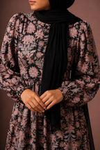 Noir Bloom Maxi Dress