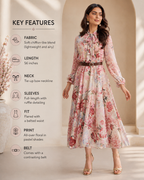 Blush Bloom Belted Dress
